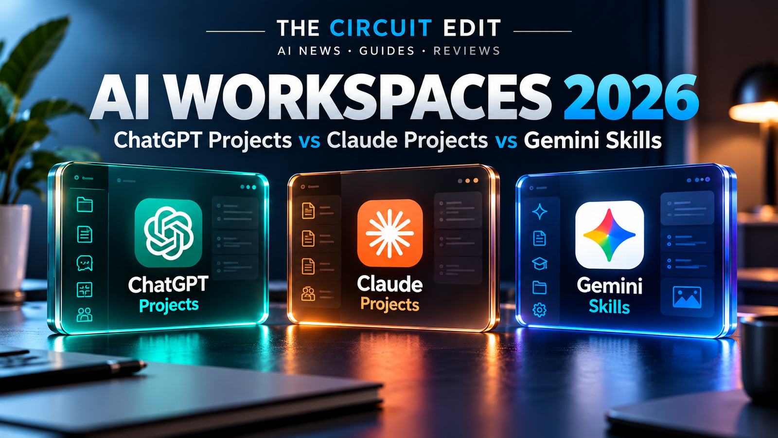 ChatGPT Projects vs Claude Projects vs Gemini Skills — AI workspace comparison for 2026